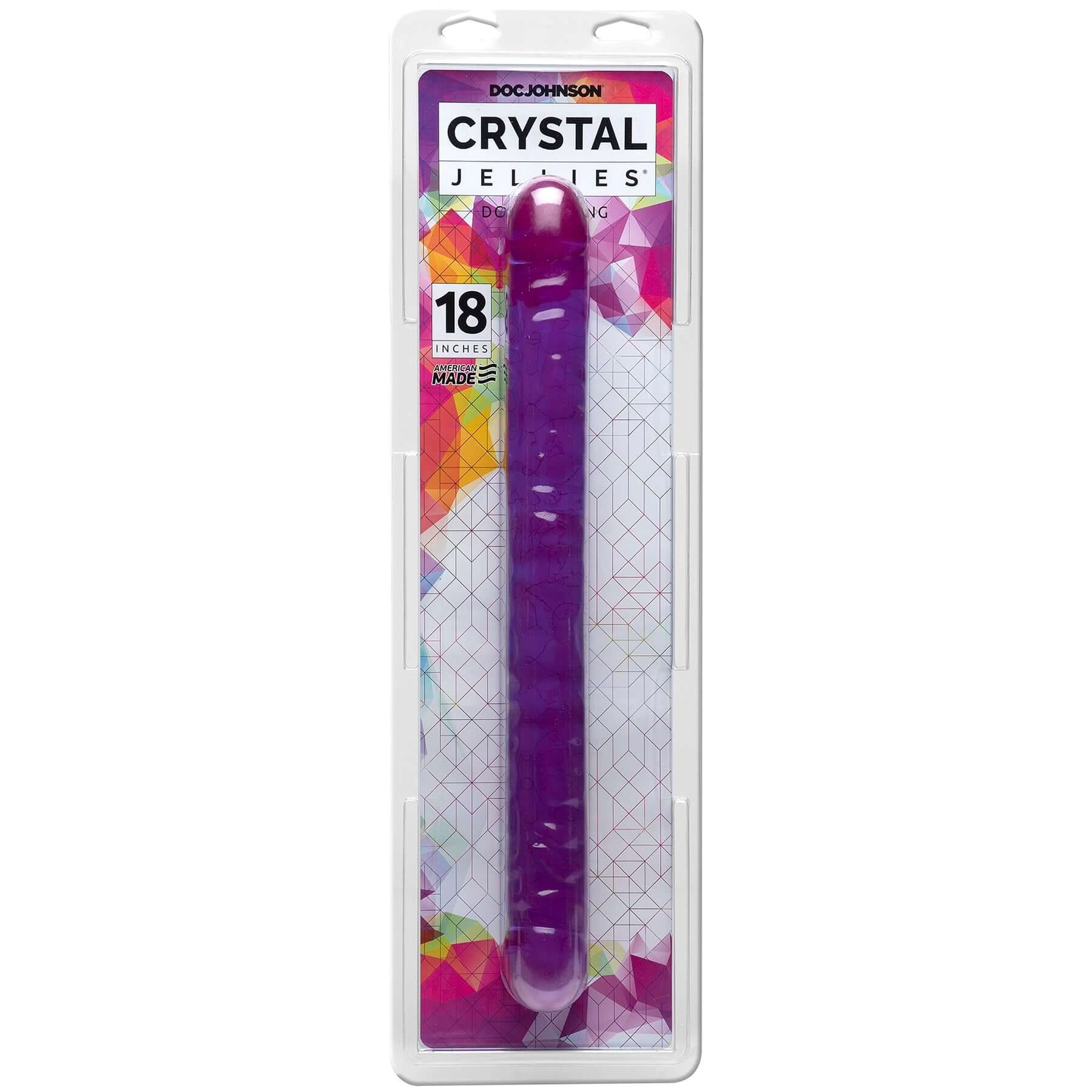 Crystal Jellies 18 Inch Double Dong - Purple-1