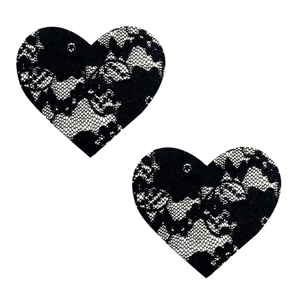 Vogue Black Lace I Heart U Nipztix Pasties-0