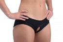 Lace Envy Black Crotchless Panty Harness - L/xl-1