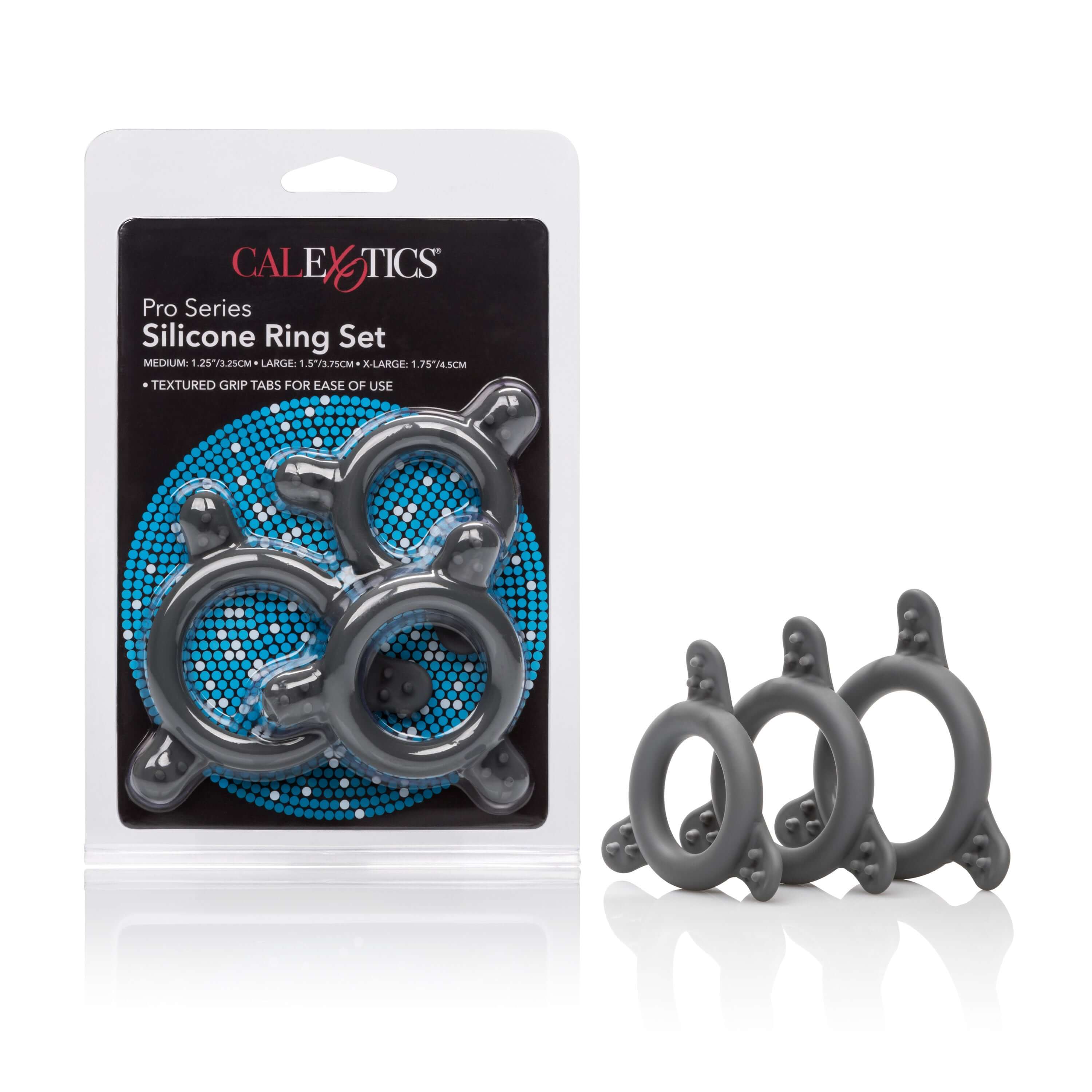 Pro Series Silicone Ring Set displayed in packaging with multiple silicone rings for enhanced performance and comfort.