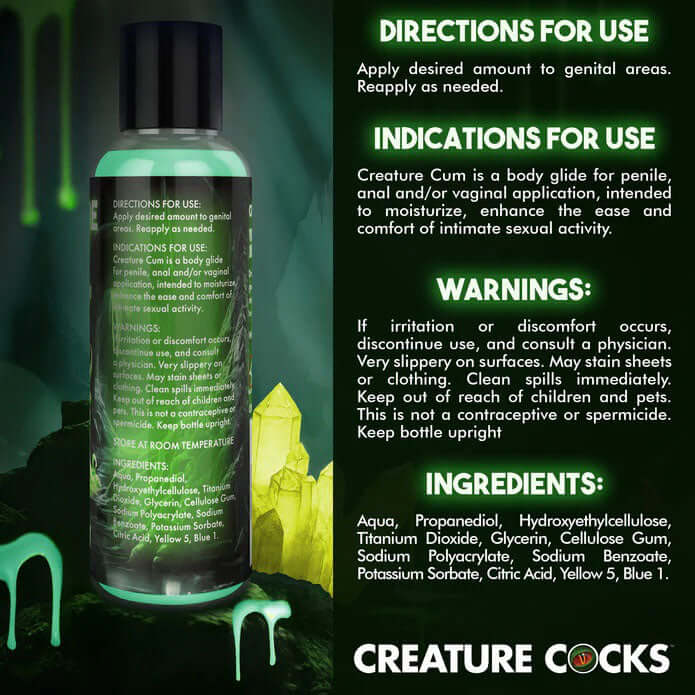 Creature Cum Green Water-Based Lubricant 4oz-1