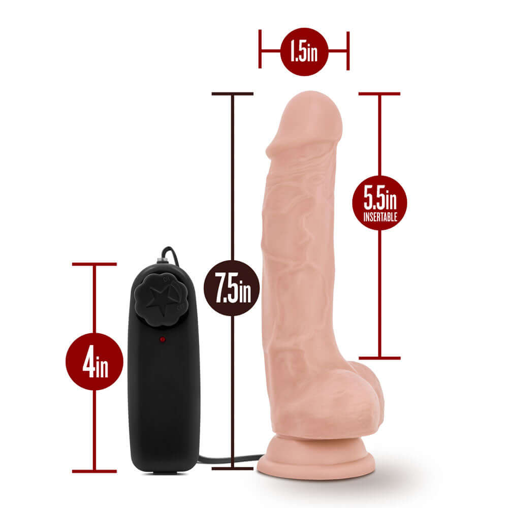Dr. Skin - Dr. Tim - 7.5 Inch Vibrating Cock With Suction Cup - Vanilla-4