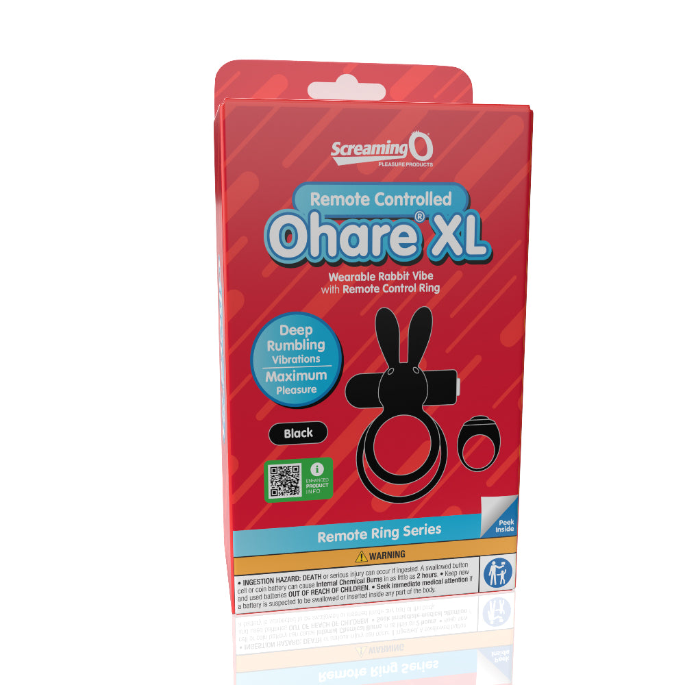 Screaming O Remote Controlled Ohare XL Vibrating  Ring - Black-2