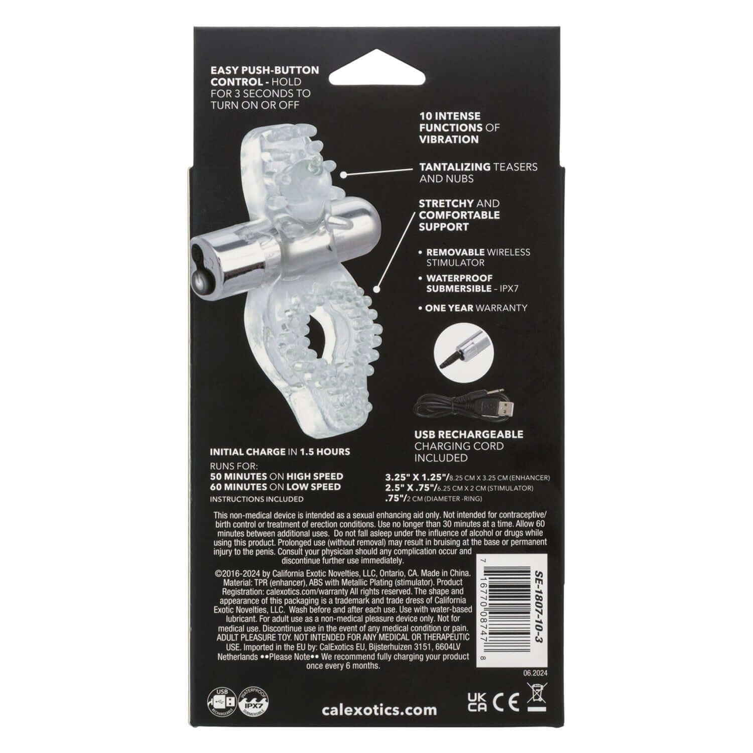 Wireless Passion Enhancer Rechargeable Clear-1