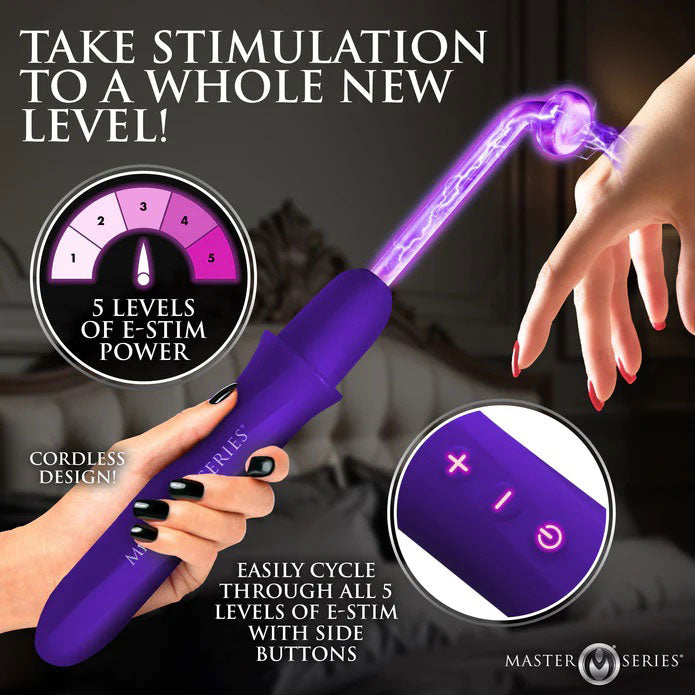 Elektrawand Rechargeable Violet Wand With Attachments Purple-5