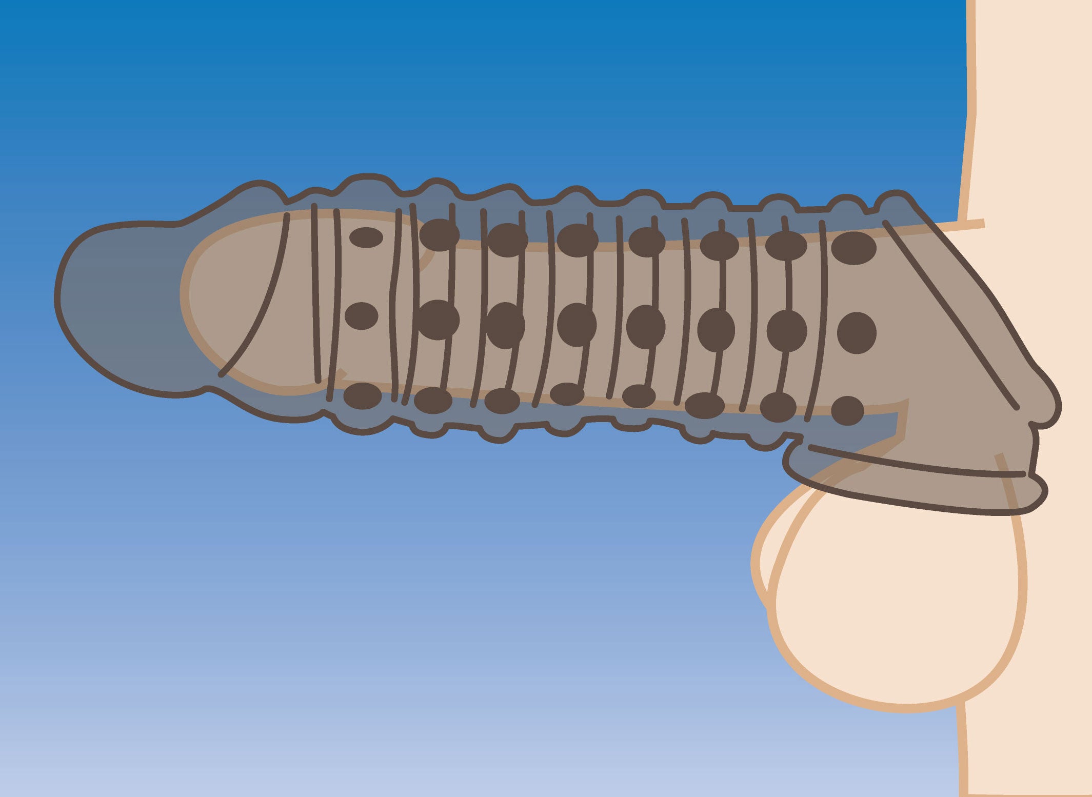 1.5 Inch Penis Enhancer Sleeve - Smoke-5