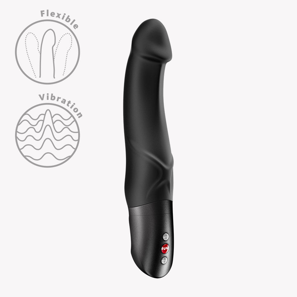 Fun Factory Mr Boss G-Spot Vibrator Black with flexible design and vibration features for targeted stimulation.