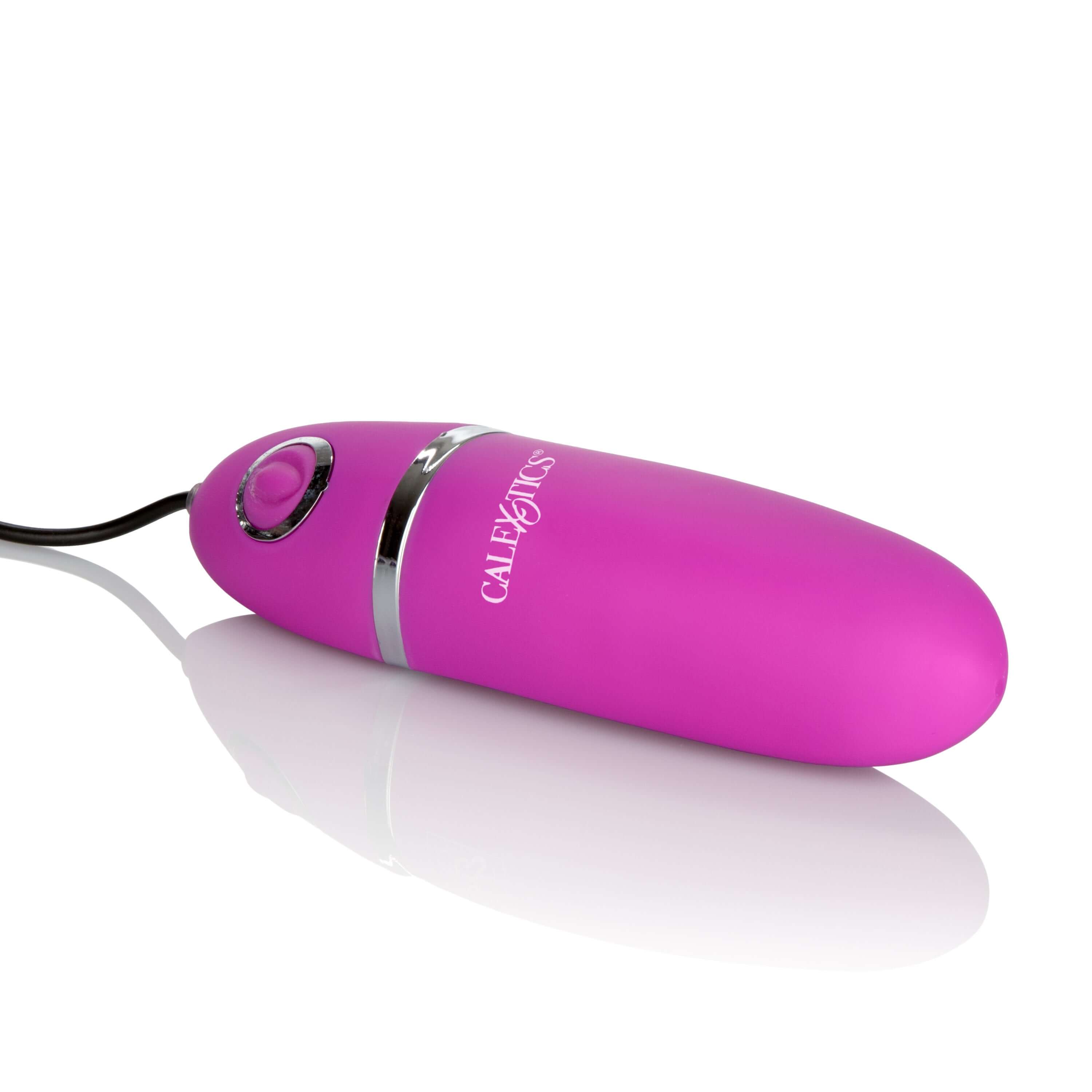 Power Play Silver Bullet Vibrator in vibrant pink color with a sleek design for powerful stimulation.