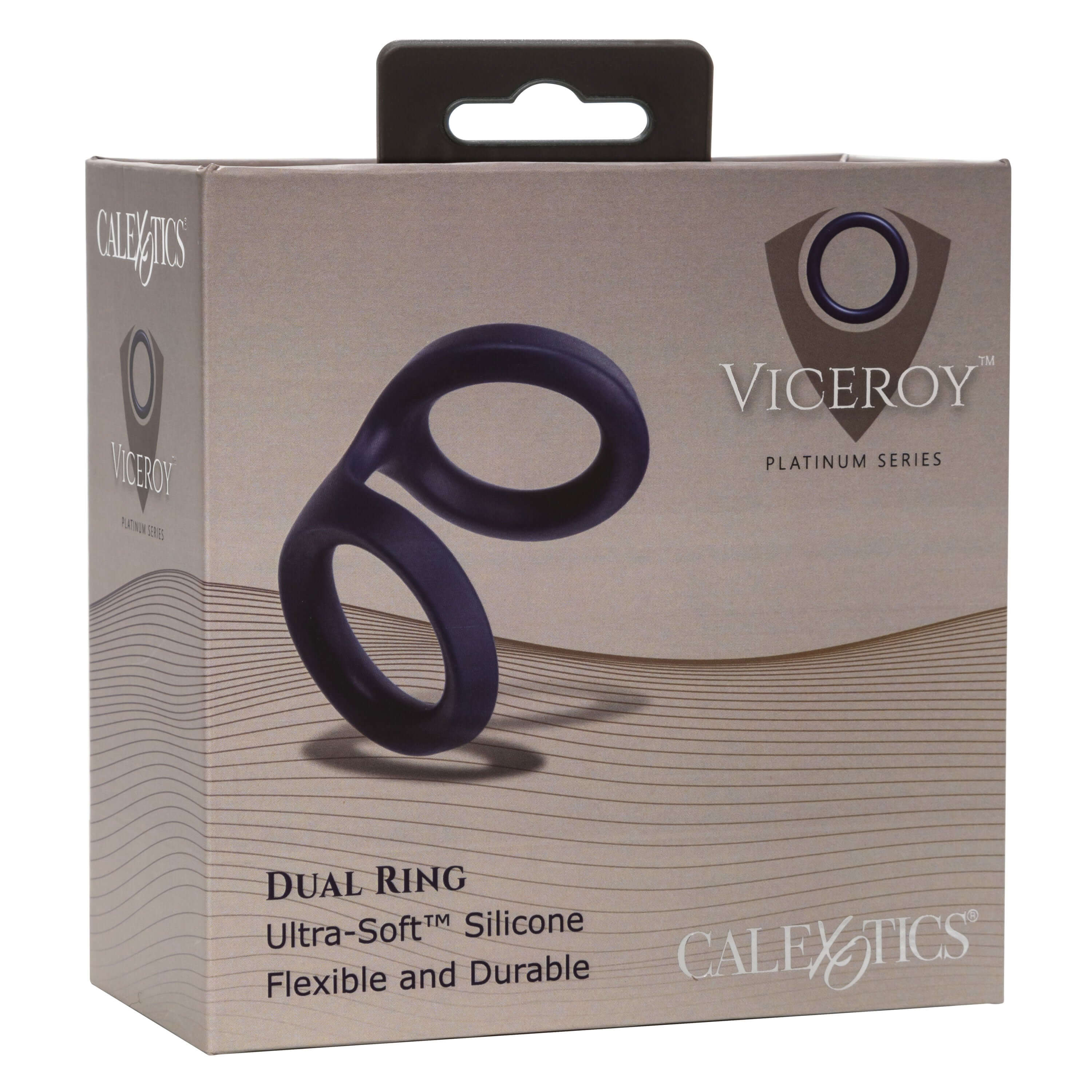 Viceroy Dual Silicone Ring packaging showcasing a premium dual enhancer for enhanced support and sensation.