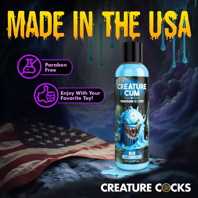 Creature Cum Blue Water-Based Lubricant 8oz-2