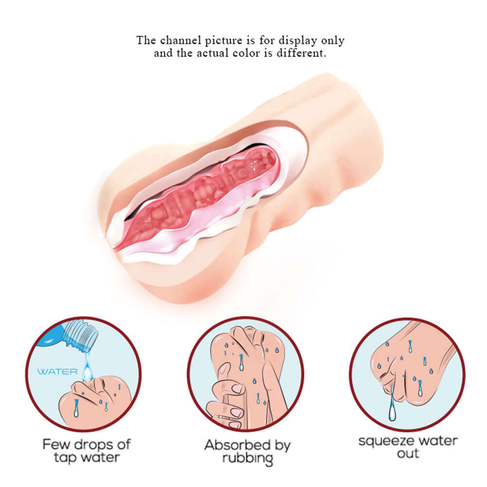 Crazy Bull Realistic Anime Girl 3D Vagina Stroker showcasing internal textures and water absorption features.
