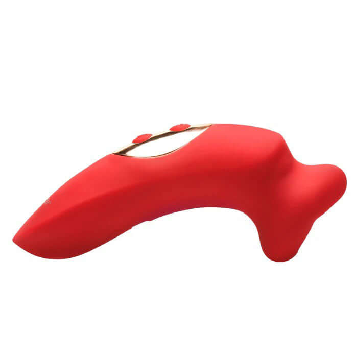 Plump Kiss Sucking and Vibrating Clitoral Stimulator - Red-2