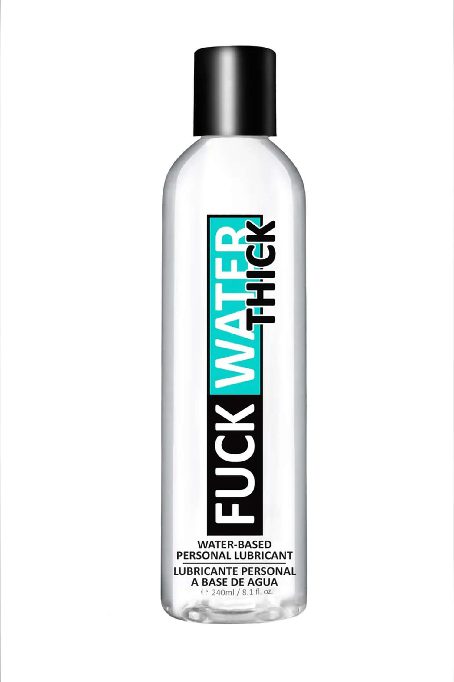 Fuck Water Thick Water Based Lubricant 8 Oz bottle with a clear design for optimal glide and comfort.