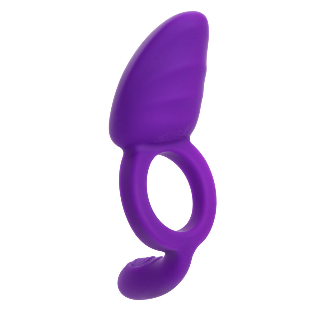 Closer Intimate Rechargeable Ring Passion Purple, a sleek dual-motor enhancement ring in vibrant purple.