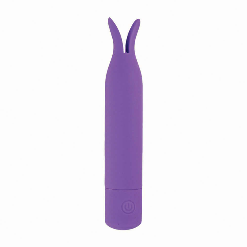 Nasstoys Minis Tickler Bullet Purple compact mini vibrator with split silicone tip for fluttery stimulation.