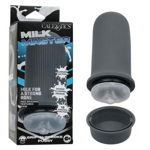 Milk Master Grip-N-Stroke Pussy - Grey-1
