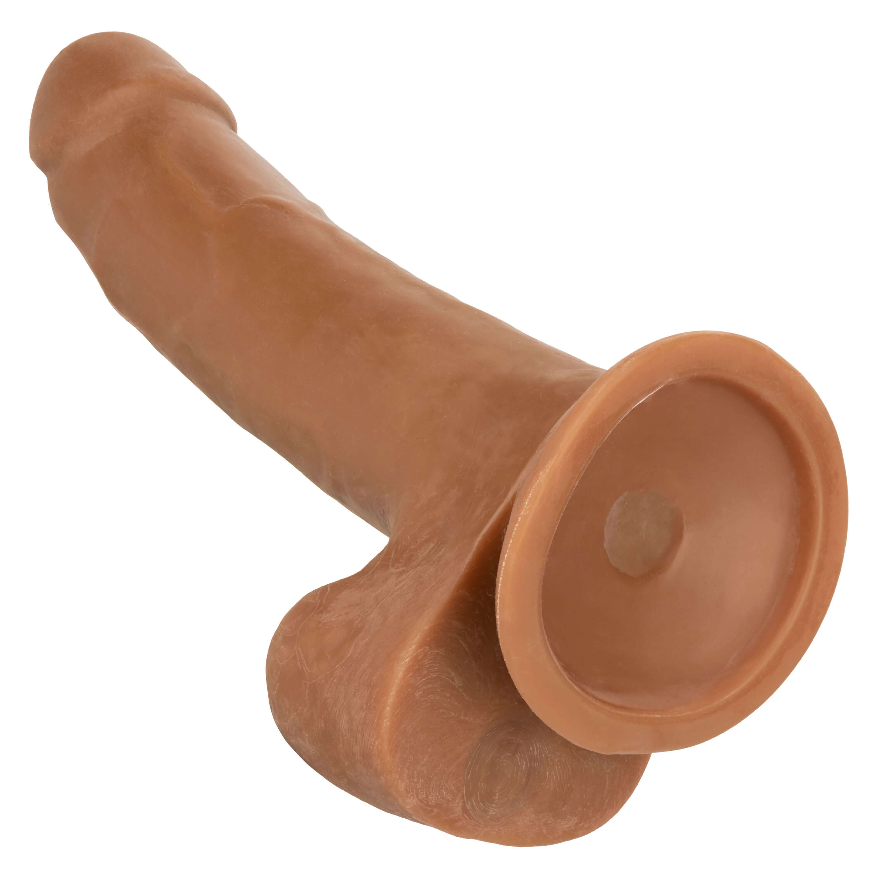 Size Queen Dildo 8 inches Brown, premium dildo with realistic shaping and flexible construction.