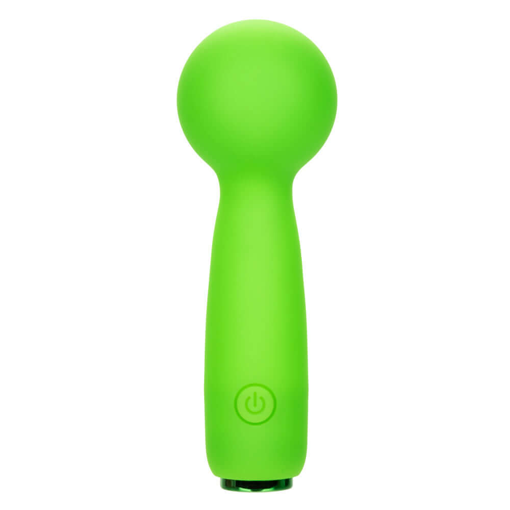 Neon Vibes The Bubbly Vibe Green mini massager for foreplay and full-body exploration, featuring 10 powerful settings in a compact design.