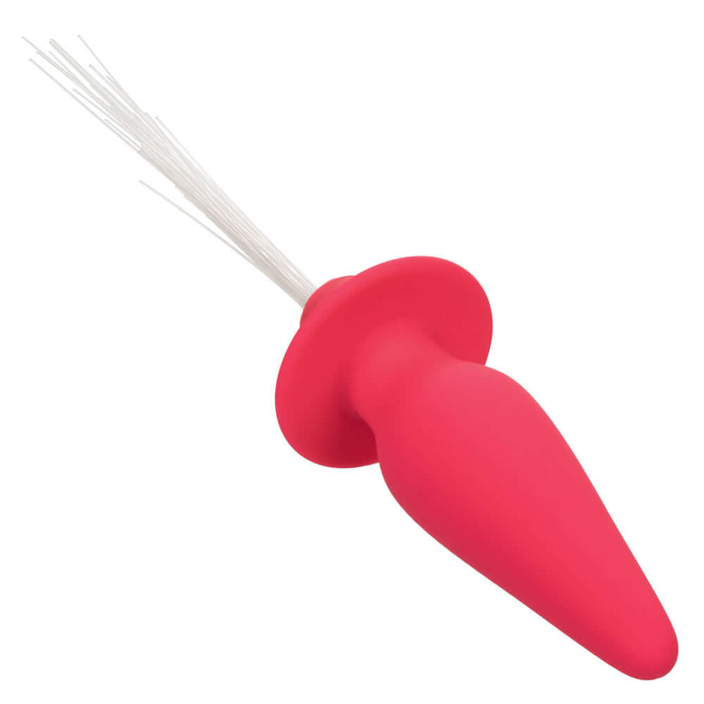 Pink Southern Lights Vibrating Light Up Anal Probe with tapered design and flanged base for pleasurable anal play