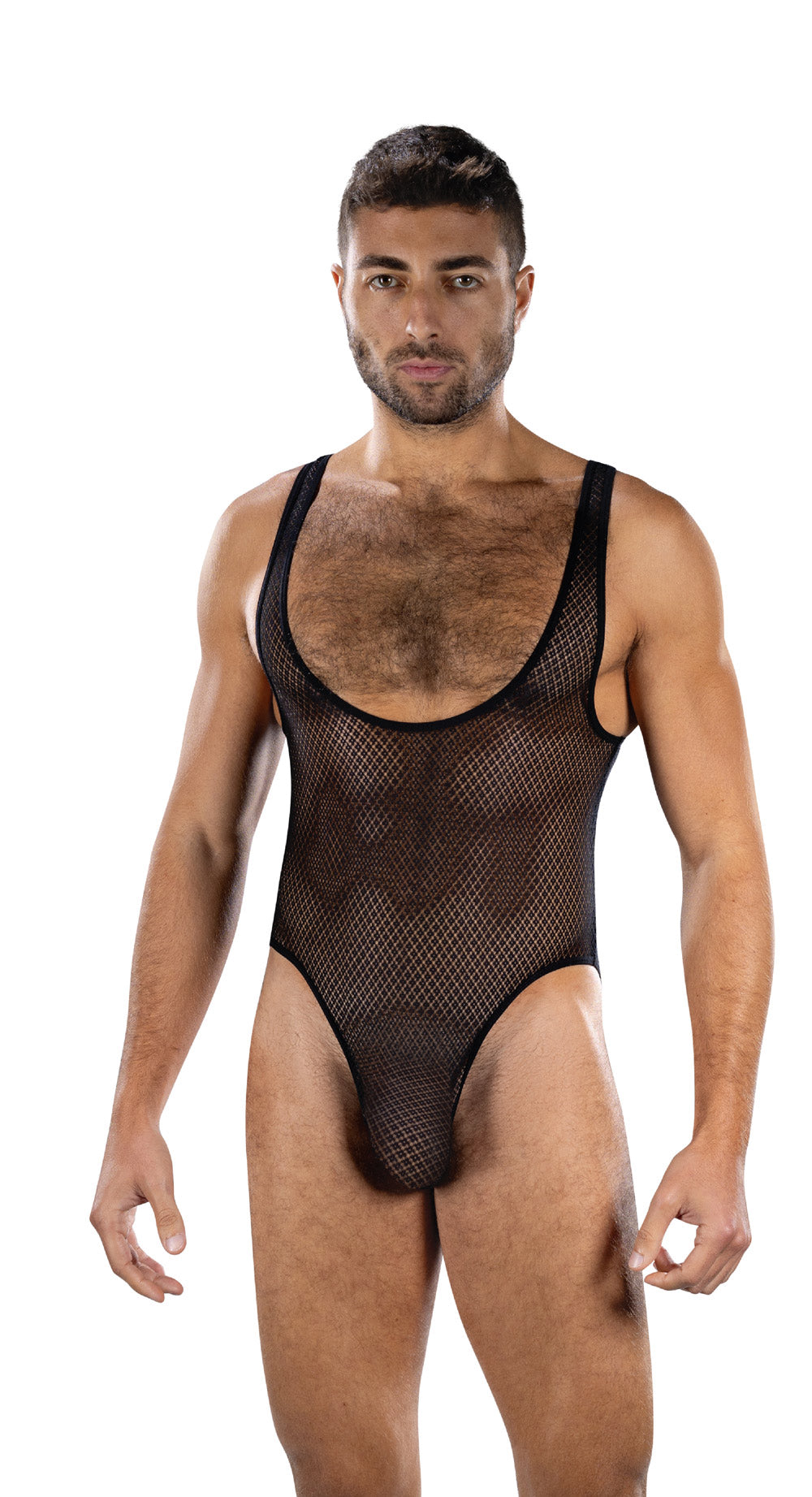 Fierce Deep v Mesh Bodysuit - Os - Black-1