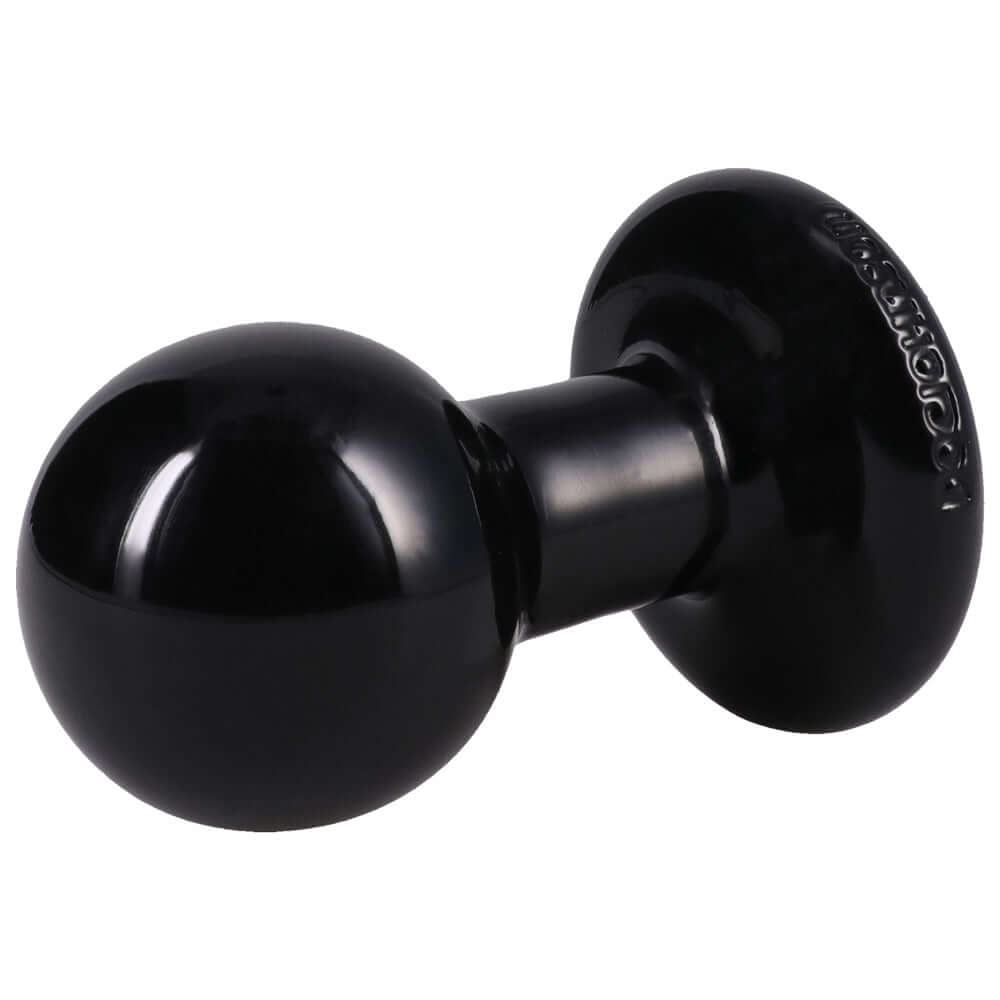 Round Butt Plug Small Black with a smooth, spherical shape for comfortable use.