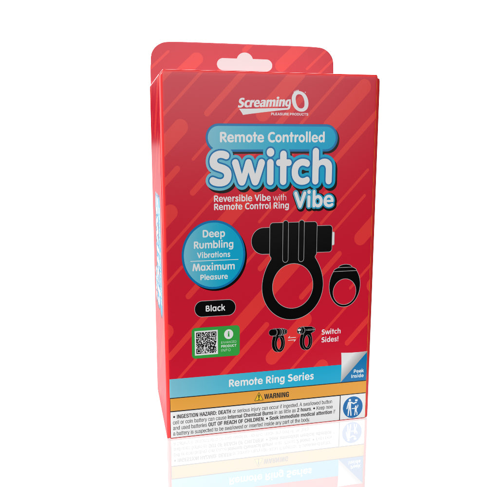 Screaming O Remote Controlled Switch Vibrating  Ring - Black-2