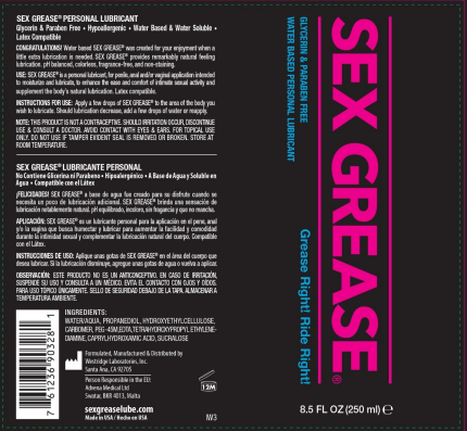 Sex Grease Water Based 8.5 Oz-1