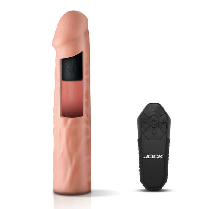 Jock Vibrating Penis Extension with Remote - Light-0