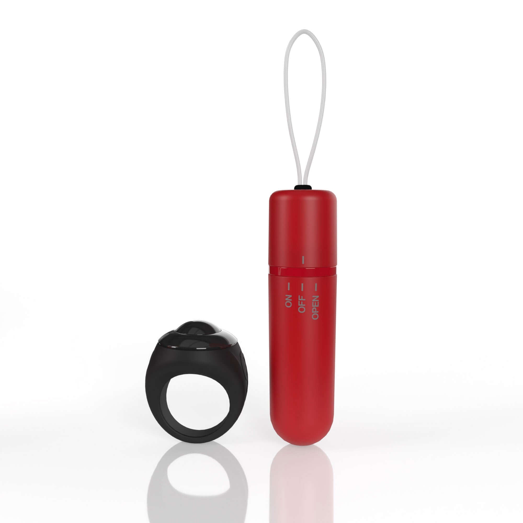 Screaming O 4T Vibrating Panty With Remote Control Ring Red set including remote and vibrating capsule for pleasure.