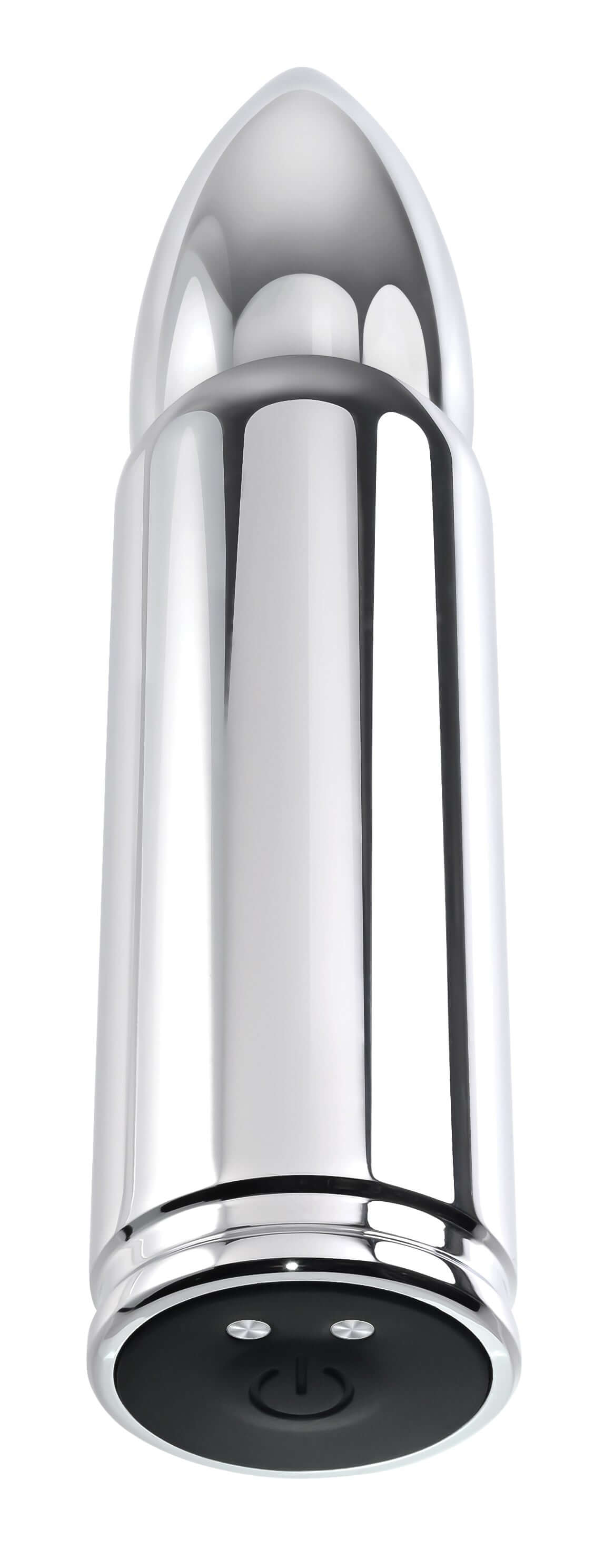 Full Metal Love Bullet Vibrator Silver with sleek metal design for targeted stimulation.
