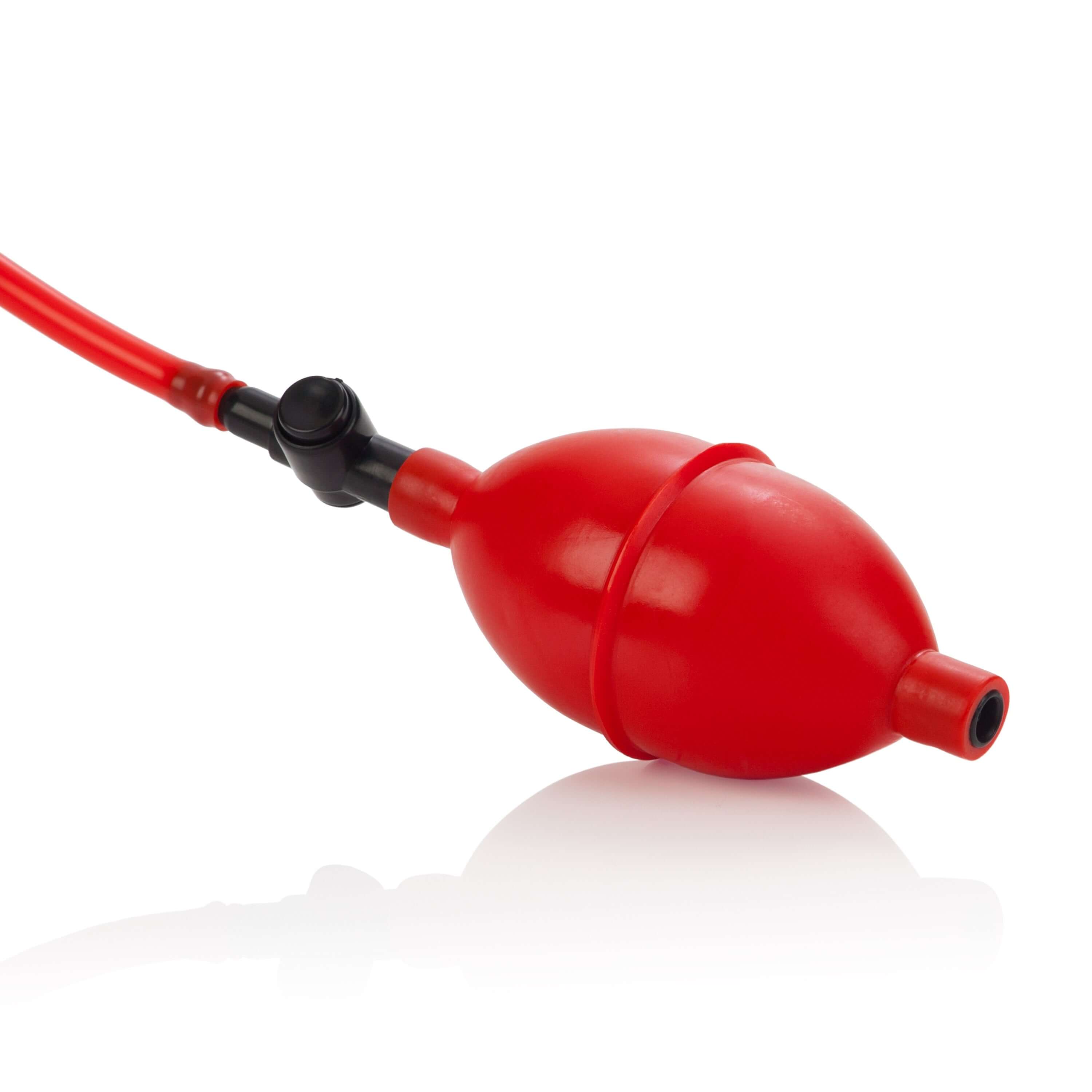 Expandable Butt Plug Red California Exotic inflation bulb with adjustable design for customizable sensation.