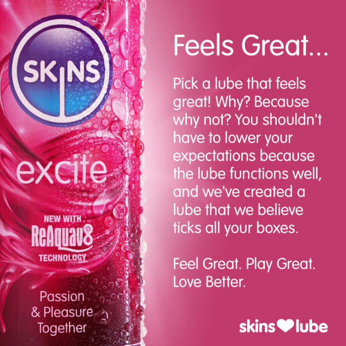 Skins Excite Tingling Water Based Lubricant 4.4oz-1