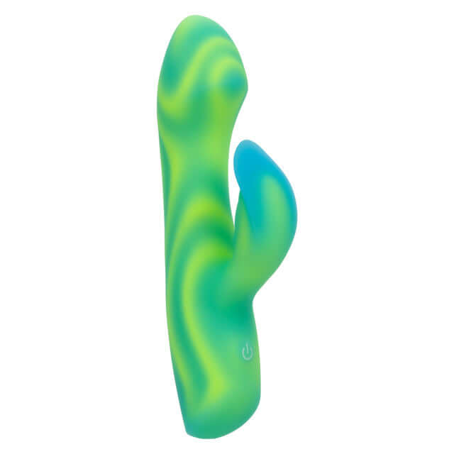 Endless Summer Twilight Tease Vibrator Green, a dual-motor ergonomic massager designed for versatile stimulation.