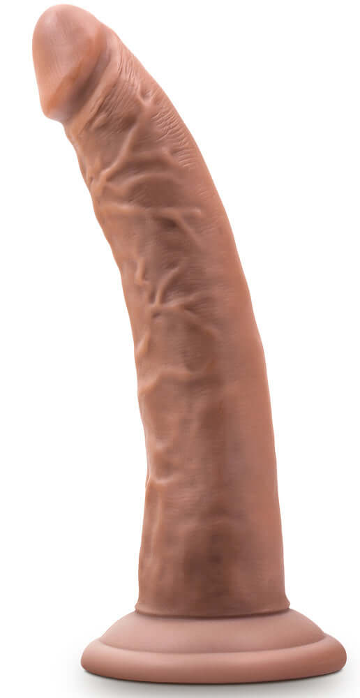 Au Naturel Jack 7 Inch Dildo Mocha, designed for realistic performance and made with Sensa Feel technology.