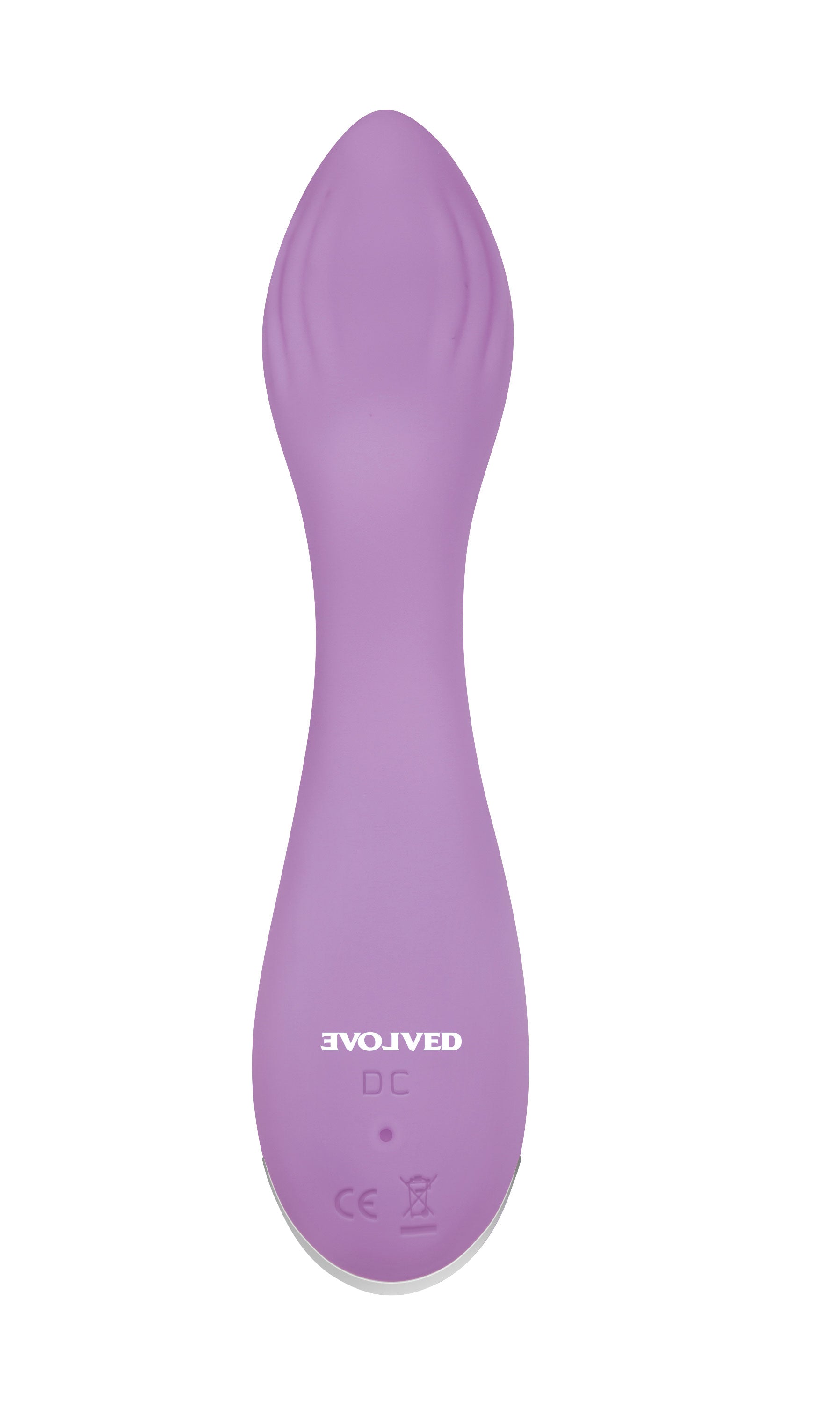 Lilac G Rechargeable Silicone Vibrator Purple with a curved design for targeted G-spot stimulation.