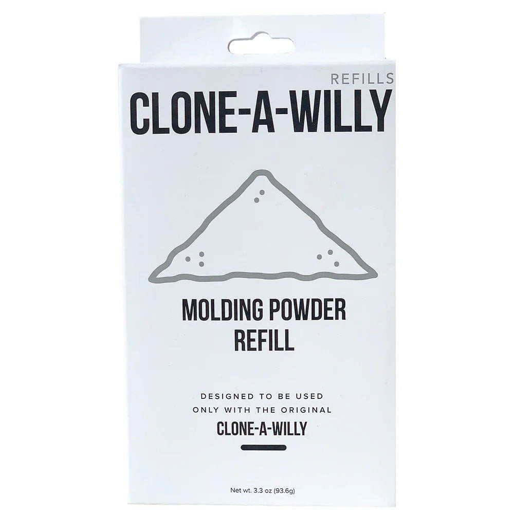 Clone a Willy Molding Powder Refill 3.3 Oz package for remaking molds with Clone-A-Willy kits.