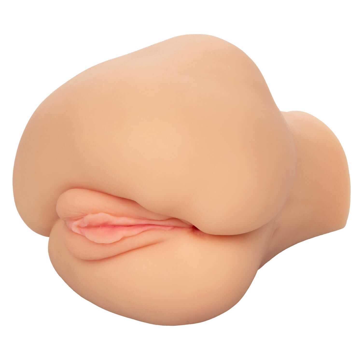 Stroke It Side Banger realistic male masturbator in ivory, featuring dual-chamber design and life-like Pure Skin material.