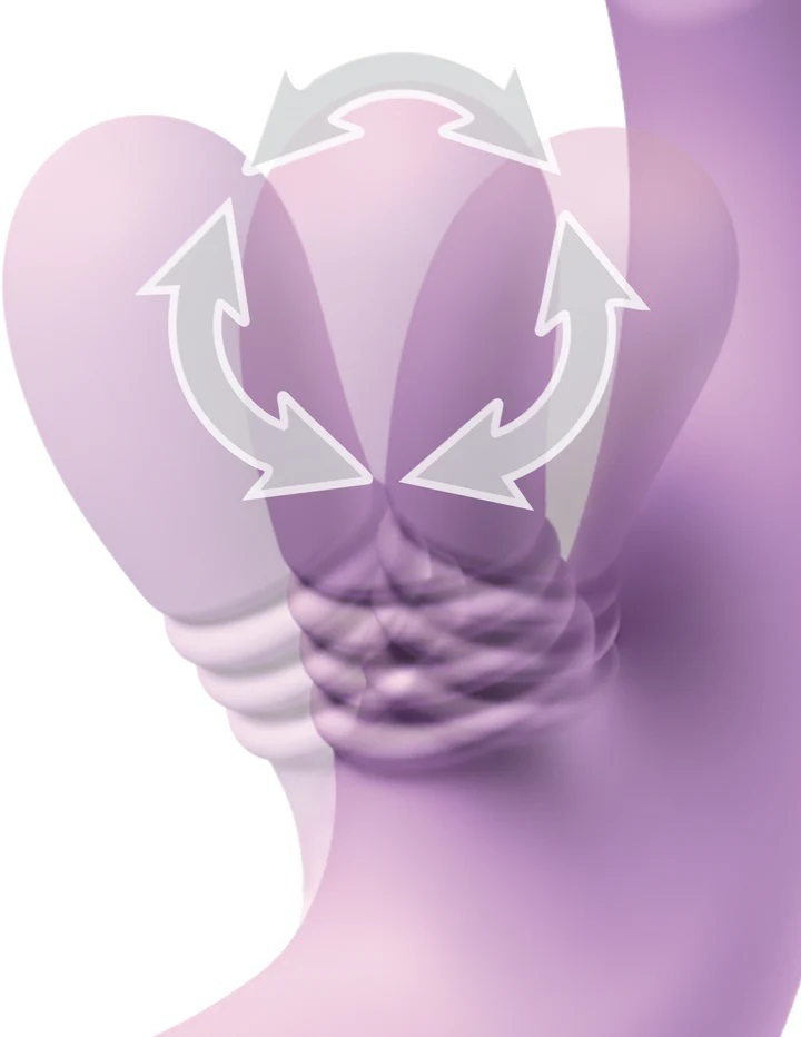 Fantasy for Her Intimotion Flutter Pro Vibrator Purple showcasing innovative motion technology and dual stimulation features.