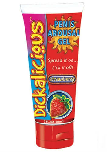 Dickalicious Strawberry Flavor Penis Arousal Gel 2 Oz