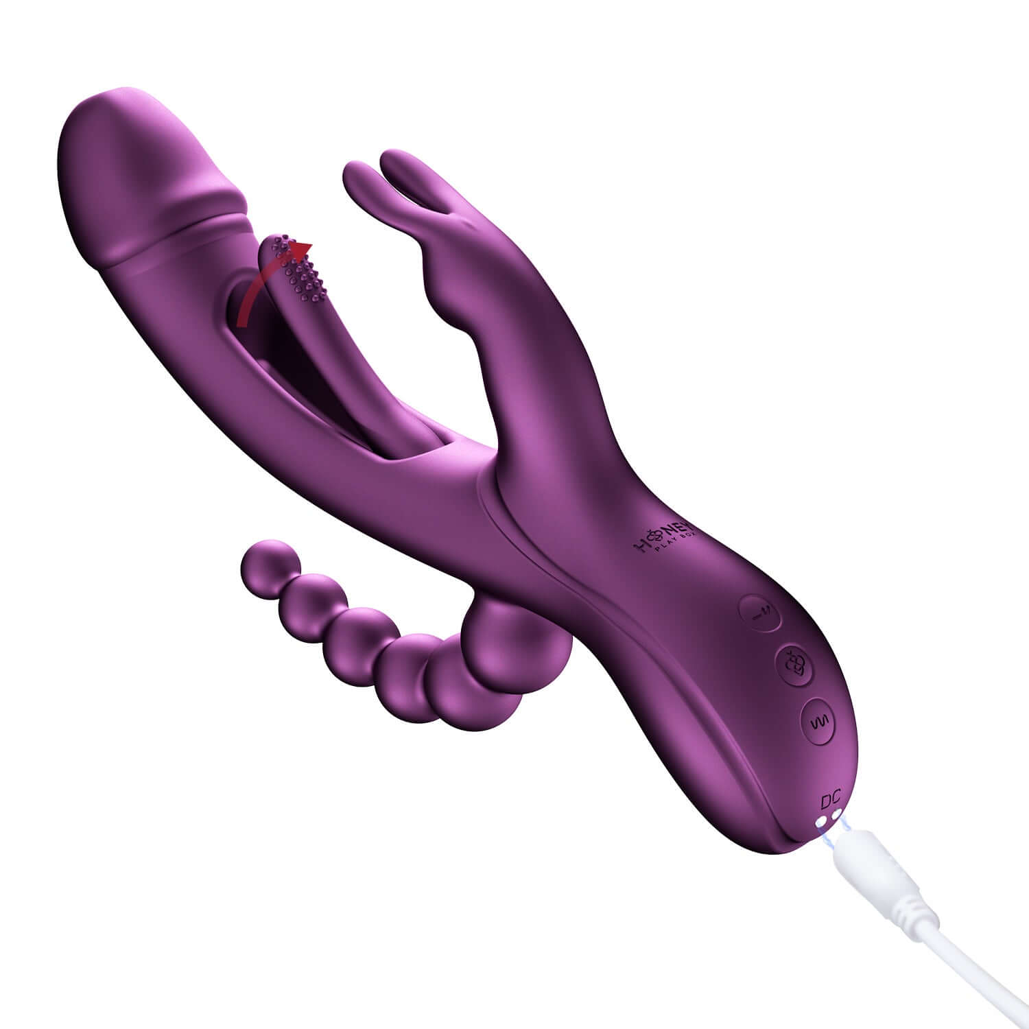 Trilux - App Controlled Rabbit Vibrator - Purple-1