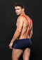 Fireman Bottom With Suspenders 2 Pc - Medium/large - Navy Blue/red-1