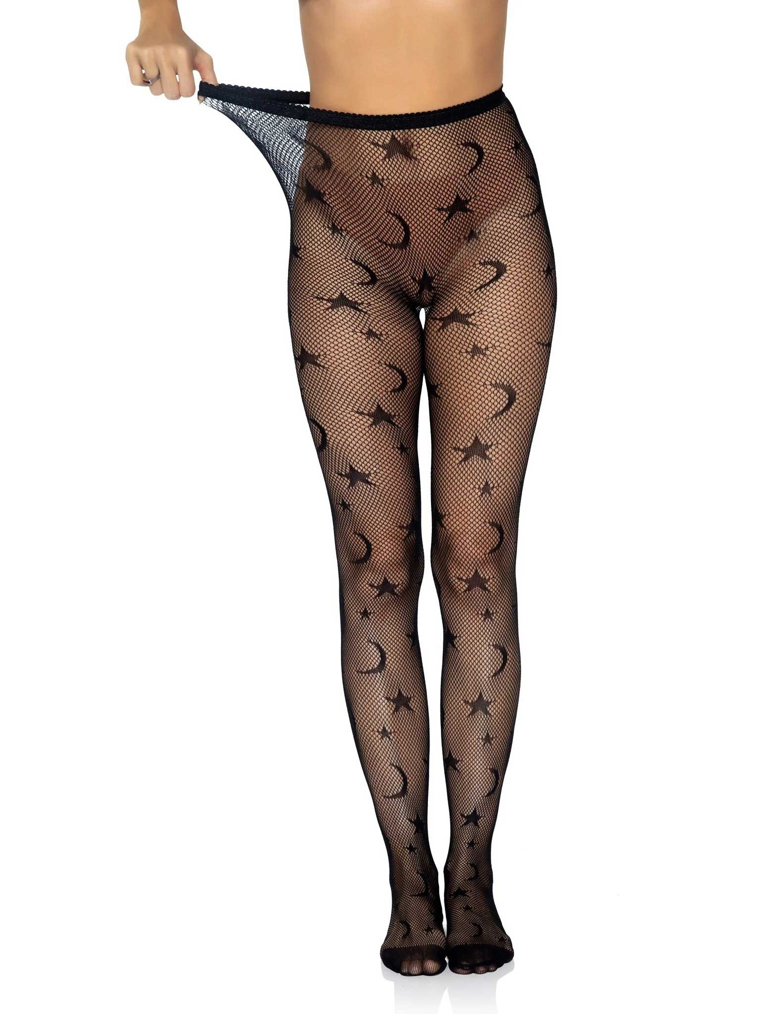 Celestial Net Tights - One Size - Black-3