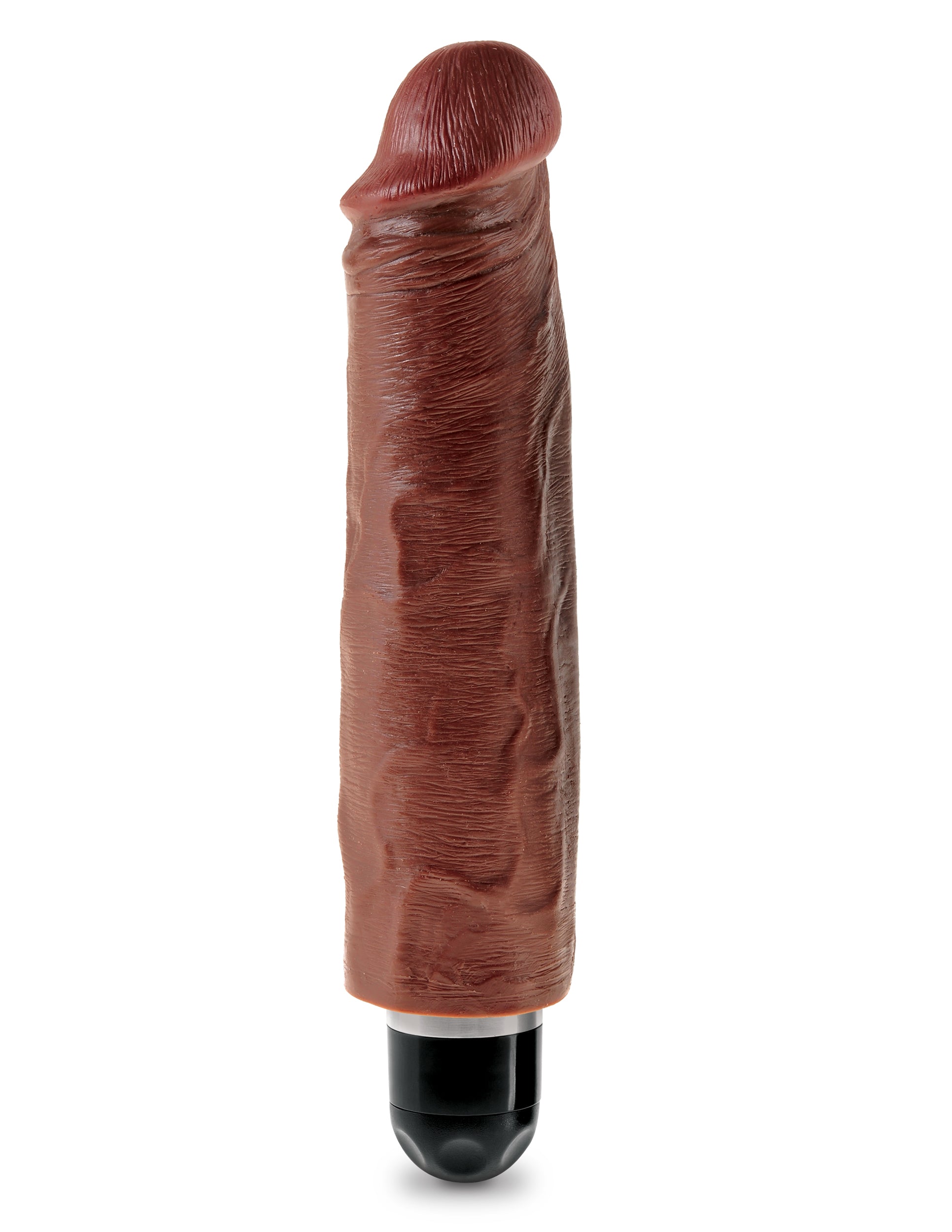 King Cock 7&quot; Vibrating Stiffy - Brown