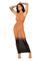 Bodystocking Gown - One Size - Black/copper-1