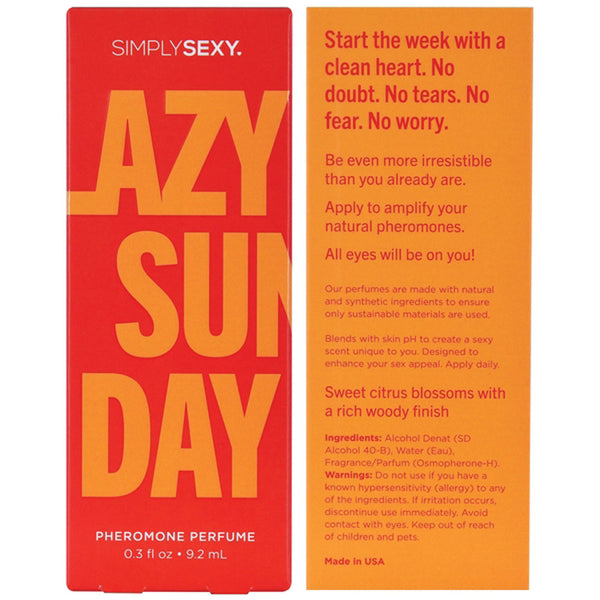 Simply Sexy Pheromone Perfume - Lazy Sunday 0.3 Oz-0