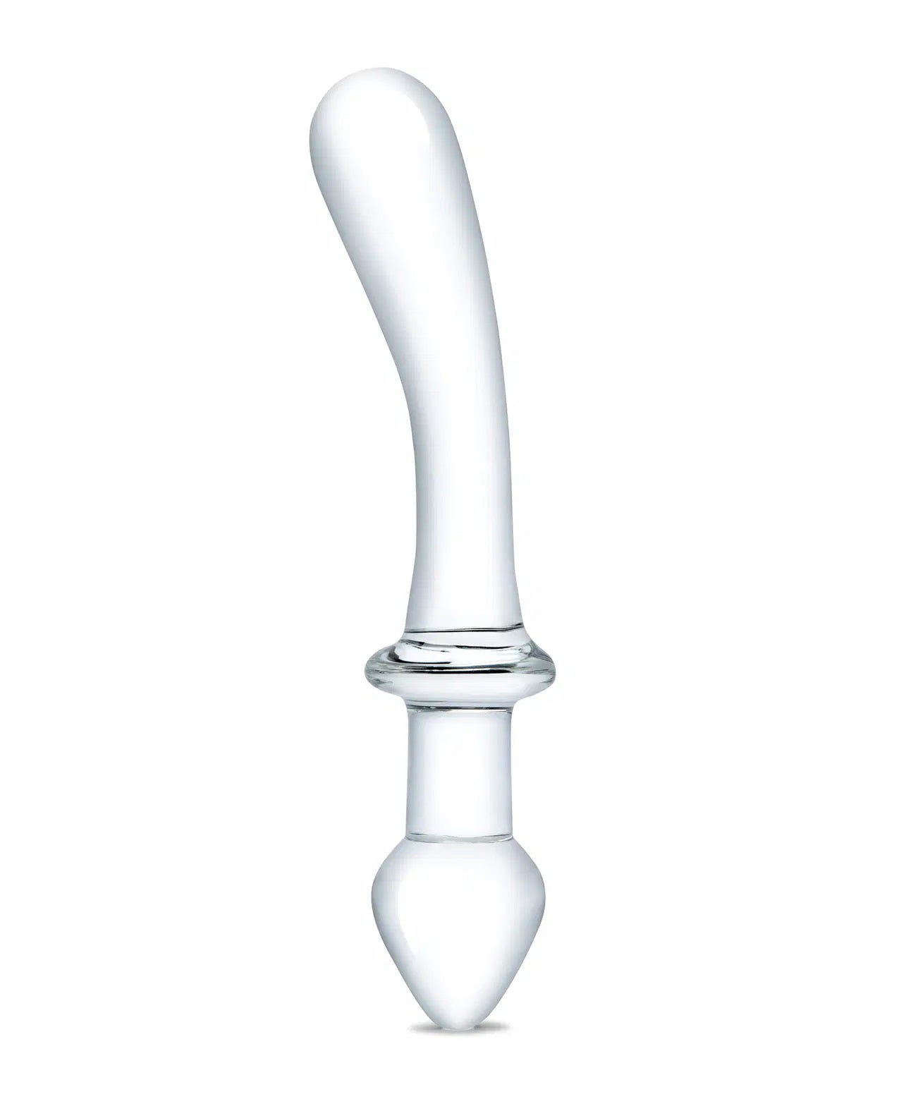 9 Inch Classic Curved Dual-Ended Dildo - Clear-4