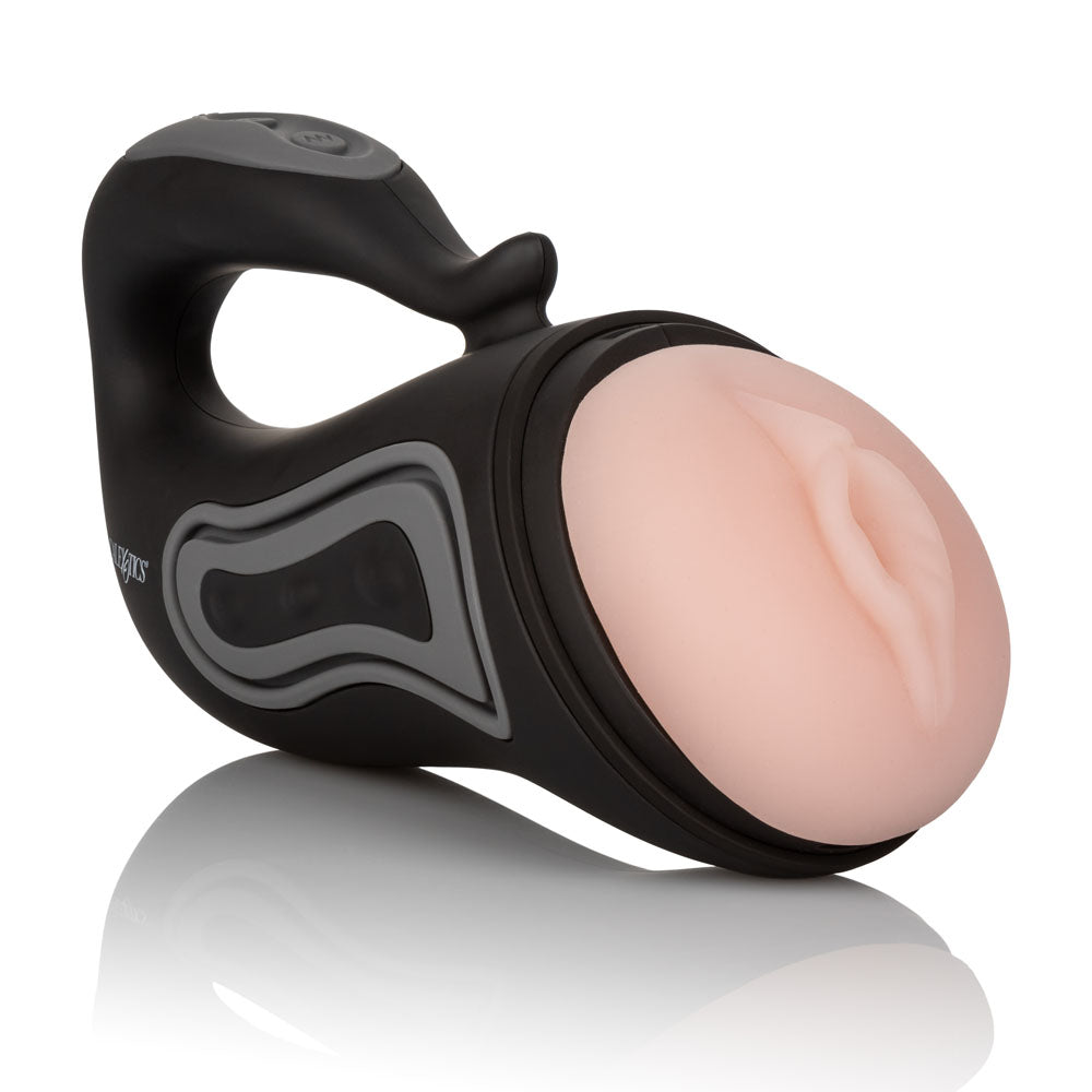 Optimum Power Rechargeable Grip-N-Stroke with removable sleeve and customizable pressure pads for intense pleasure.