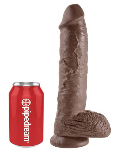 King Cock 10-Inch Cock With Balls - Brown-1
