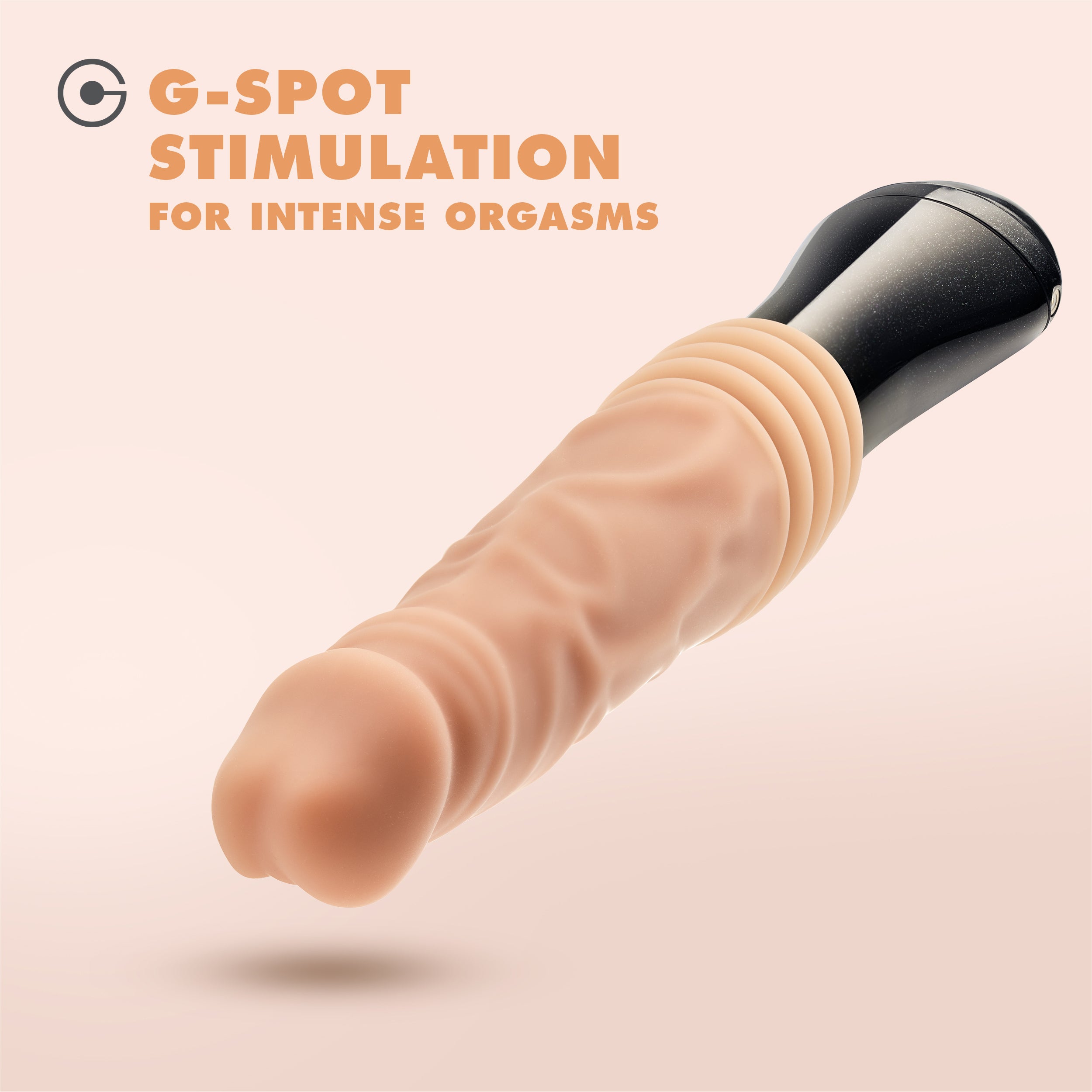Dr. Skin Silicone - Dr. Knight - Thrusting  Gyrating Vibrating Dildo - Beige-0