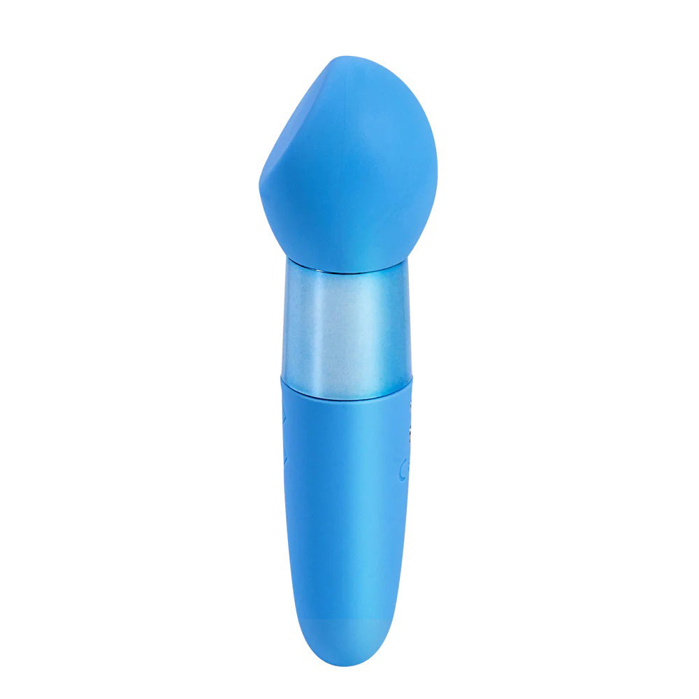 Rina Rechargeable Dual Motor Silicone 15- Function Vibrator - Blue-0